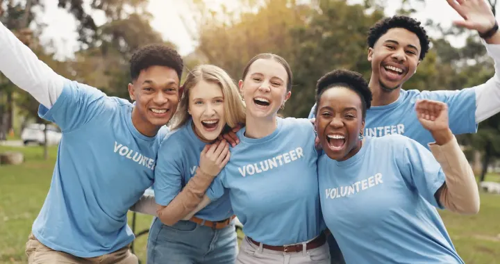 Nonprofit volunteers working with Google Ad Grants